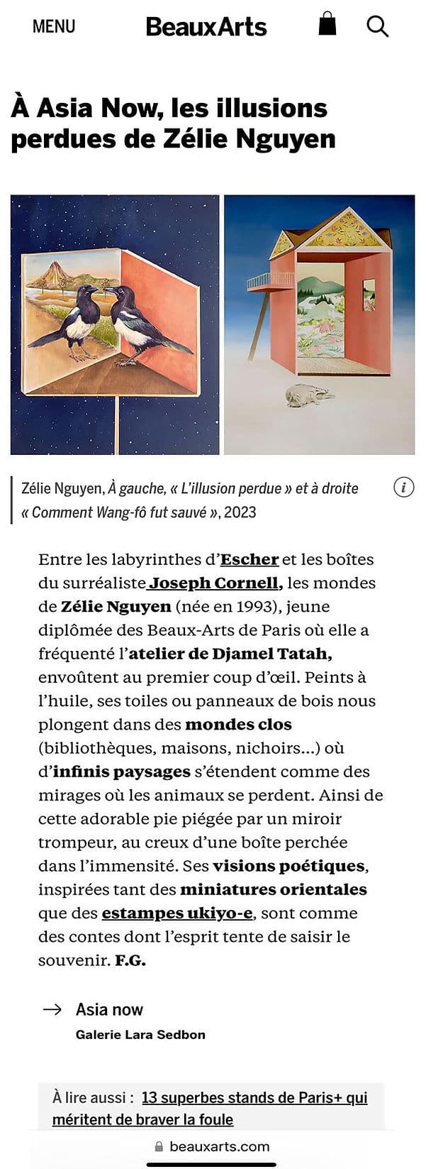 Beaux arts magazine — Asia Now